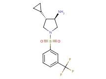 (3R*,4S*)-4-cyclopropyl-1-{[3-(trifluoromethyl)phenyl]sulfonyl}-3-pyrrolidinamine