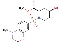 methyl (2R*,4S*)-4-hydroxy-1-[(4-methyl-3,4-dihydro-2H-1,4-benzoxazin-7-yl)sulfonyl]piperidine-2-carboxylate