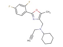 N-{[2-(2,4-difluorophenyl)-5-methyl-1,3-oxazol-4-yl]methyl}-N-2-propyn-1-ylcyclohexanamine