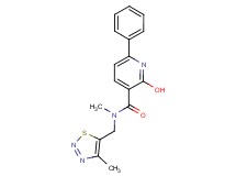2-hydroxy-N-methyl-N-[(4-methyl-1,2,3-thiadiazol-5-yl)methyl]-6-phenylnicotinamide