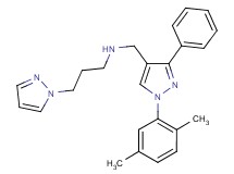 N-{[1-(2,5-dimethylphenyl)-3-phenyl-1H-pyrazol-4-yl]methyl}-3-(1H-pyrazol-1-yl)-1-propanamine