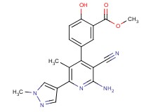 methyl 5-[2-amino-3-cyano-5-methyl-6-(1-methyl-1H-pyrazol-4-yl)pyridin-4-yl]-2-hydroxybenzoate