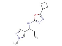 5-cyclobutyl-N-[1-(1-methyl-1H-pyrazol-4-yl)propyl]-1,3,4-oxadiazol-2-amine