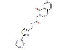 2-(4-oxo-3(4H)-quinazolinyl)-N-{[2-(2-pyrazinyl)-1,3-thiazol-4-yl]methyl}acetamide