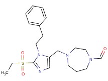 4-{[2-(ethylsulfonyl)-1-(2-phenylethyl)-1H-imidazol-5-yl]methyl}-1,4-diazepane-1-carbaldehyde