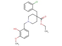 ethyl 4-(2-chlorobenzyl)-1-(2-hydroxy-3-methoxybenzyl)-4-piperidinecarboxylate