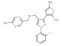 1-[3-(2,5-dimethyl-3-thienyl)-1-(2-fluorophenyl)-1H-pyrazol-4-yl]-N-[(5-methyl-2-pyrazinyl)methyl]methanamine
