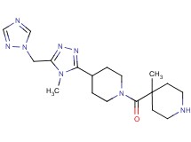 1-[(4-methyl-4-piperidinyl)carbonyl]-4-[4-methyl-5-(1H-1,2,4-triazol-1-ylmethyl)-4H-1,2,4-triazol-3-yl]piperidine hydrochloride