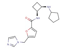 N-[(1S*,2R*)-2-(cyclopentylamino)cyclobutyl]-5-(1H-imidazol-1-ylmethyl)-2-furamide