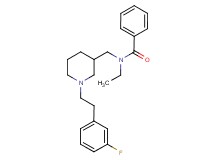 N-ethyl-N-({1-[2-(3-fluorophenyl)ethyl]-3-piperidinyl}methyl)benzamide