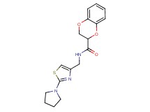 N-[(2-pyrrolidin-1-yl-1,3-thiazol-4-yl)methyl]-2,3-dihydro-1,4-benzodioxine-2-carboxamide