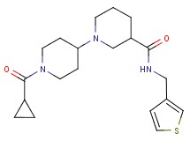 1'-(cyclopropylcarbonyl)-N-(3-thienylmethyl)-1,4'-bipiperidine-3-carboxamide