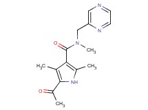 5-acetyl-N,2,4-trimethyl-N-(pyrazin-2-ylmethyl)-1H-pyrrole-3-carboxamide