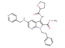 methyl 1-(2-phenylethyl)-5-[(4-pyridinylmethyl)amino]-3-[(tetrahydro-2-furanylcarbonyl)amino]-1H-pyrrolo[2,3-b]pyridine-2-carboxylate