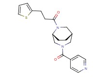 (1S*,5R*)-3-isonicotinoyl-6-[3-(2-thienyl)propanoyl]-3,6-diazabicyclo[3.2.2]nonane