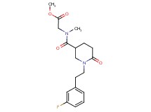 methyl N-({1-[2-(3-fluorophenyl)ethyl]-6-oxo-3-piperidinyl}carbonyl)-N-methylglycinate
