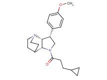 (3R*,3aR*,7aR*)-1-(3-cyclopropylpropanoyl)-3-(4-methoxyphenyl)octahydro-4,7-ethanopyrrolo[3,2-b]pyridine