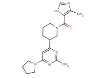 2-methyl-4-{1-[(4-methyl-1H-imidazol-5-yl)carbonyl]-3-piperidinyl}-6-(1-pyrrolidinyl)pyrimidine