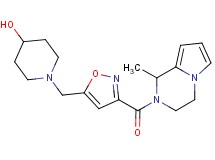 1-({3-[(1-methyl-3,4-dihydropyrrolo[1,2-a]pyrazin-2(1H)-yl)carbonyl]isoxazol-5-yl}methyl)piperidin-4-ol