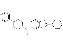 2-cyclohexyl-6-{[4-(4-pyridinyl)-1-piperidinyl]carbonyl}-1,3-benzoxazole