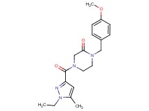 4-[(1-ethyl-5-methyl-1H-pyrazol-3-yl)carbonyl]-1-(4-methoxybenzyl)-2-piperazinone