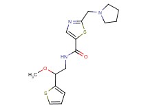 N-[2-methoxy-2-(2-thienyl)ethyl]-2-(pyrrolidin-1-ylmethyl)-1,3-thiazole-5-carboxamide