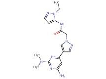 2-{4-[6-amino-2-(dimethylamino)pyrimidin-4-yl]-1H-pyrazol-1-yl}-N-(1-ethyl-1H-pyrazol-5-yl)acetamide