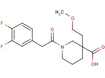 1-[(3,4-difluorophenyl)acetyl]-3-(2-methoxyethyl)-3-piperidinecarboxylic acid