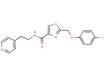 2-[(4-fluorophenoxy)methyl]-N-[2-(4-pyridinyl)ethyl]-1,3-oxazole-4-carboxamide