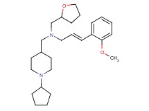(2E)-N-[(1-cyclopentyl-4-piperidinyl)methyl]-3-(2-methoxyphenyl)-N-(tetrahydro-2-furanylmethyl)-2-propen-1-amine