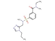 N-ethyl-N-methyl-3-({methyl[(4-propyl-4H-1,2,4-triazol-3-yl)methyl]amino}sulfonyl)benzamide