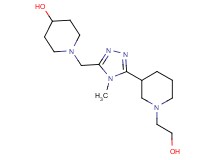 1-({5-[1-(2-hydroxyethyl)piperidin-3-yl]-4-methyl-4H-1,2,4-triazol-3-yl}methyl)piperidin-4-ol