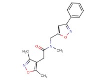 2-(3,5-dimethyl-4-isoxazolyl)-N-methyl-N-[(3-phenyl-5-isoxazolyl)methyl]acetamide