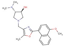 (3S*,4S*)-4-(dimethylamino)-1-{[2-(4-methoxy-1-naphthyl)-5-methyl-1,3-oxazol-4-yl]methyl}pyrrolidin-3-ol