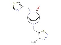 (1S*,5R*)-3-[(4-methyl-1,2,3-thiadiazol-5-yl)methyl]-6-(1,3-thiazol-4-ylmethyl)-3,6-diazabicyclo[3.2.2]nonan-7-one