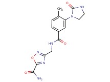 3-({[4-methyl-3-(2-oxo-1-imidazolidinyl)benzoyl]amino}methyl)-1,2,4-oxadiazole-5-carboxamide