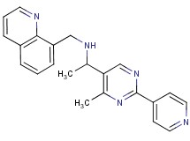 1-[4-methyl-2-(4-pyridinyl)-5-pyrimidinyl]-N-(8-quinolinylmethyl)ethanamine
