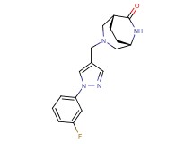 (1R*,5S*)-3-{[1-(3-fluorophenyl)-1H-pyrazol-4-yl]methyl}-3,6-diazabicyclo[3.2.2]nonan-7-one