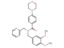 N-(3,4-dimethoxybenzyl)-4-(4-morpholinyl)-N-(2-pyridinylmethyl)benzamide