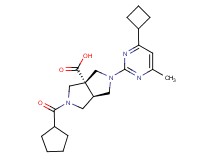 (3aS*,6aS*)-2-(4-cyclobutyl-6-methylpyrimidin-2-yl)-5-(cyclopentylcarbonyl)hexahydropyrrolo[3,4-c]pyrrole-3a(1H)-carboxylic acid
