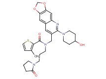 N-{[6-(4-hydroxy-1-piperidinyl)[1,3]dioxolo[4,5-g]quinolin-7-yl]methyl}-3-methyl-N-[3-(2-oxo-1-pyrrolidinyl)propyl]-2-thiophenecarboxamide