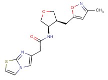 2-imidazo[2,1-b][1,3]thiazol-6-yl-N-{(3R*,4S*)-4-[(3-methylisoxazol-5-yl)methyl]tetrahydrofuran-3-yl}acetamide
