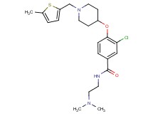 3-chloro-N-[2-(dimethylamino)ethyl]-4-({1-[(5-methyl-2-thienyl)methyl]-4-piperidinyl}oxy)benzamide