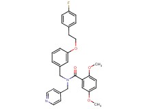N-{3-[2-(4-fluorophenyl)ethoxy]benzyl}-2,5-dimethoxy-N-(4-pyridinylmethyl)benzamide