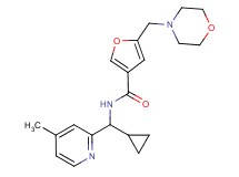 N-[cyclopropyl(4-methylpyridin-2-yl)methyl]-5-(morpholin-4-ylmethyl)-3-furamide