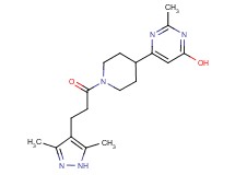 6-{1-[3-(3,5-dimethyl-1H-pyrazol-4-yl)propanoyl]-4-piperidinyl}-2-methyl-4-pyrimidinol