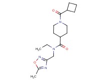 1-(cyclobutylcarbonyl)-N-ethyl-N-[(5-methyl-1,2,4-oxadiazol-3-yl)methyl]-4-piperidinecarboxamide
