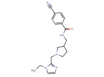 4-cyano-N-({1-[(1-ethyl-1H-imidazol-2-yl)methyl]pyrrolidin-3-yl}methyl)benzamide