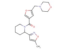 4-[(4-{[2-(5-methyl-3-isoxazolyl)-1-piperidinyl]carbonyl}-2-furyl)methyl]morpholine