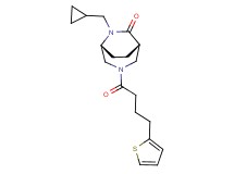 (1S*,5R*)-6-(cyclopropylmethyl)-3-[4-(2-thienyl)butanoyl]-3,6-diazabicyclo[3.2.2]nonan-7-one
